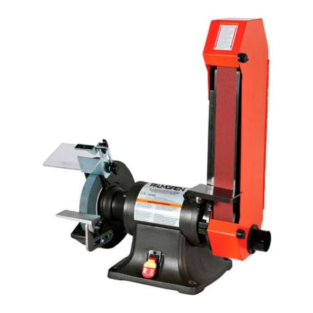 C.H. Hanson Palmgren Combination Belt & Bench Grinder, 8" Wheel Dia, 3/4HP, 120/240V 9682088